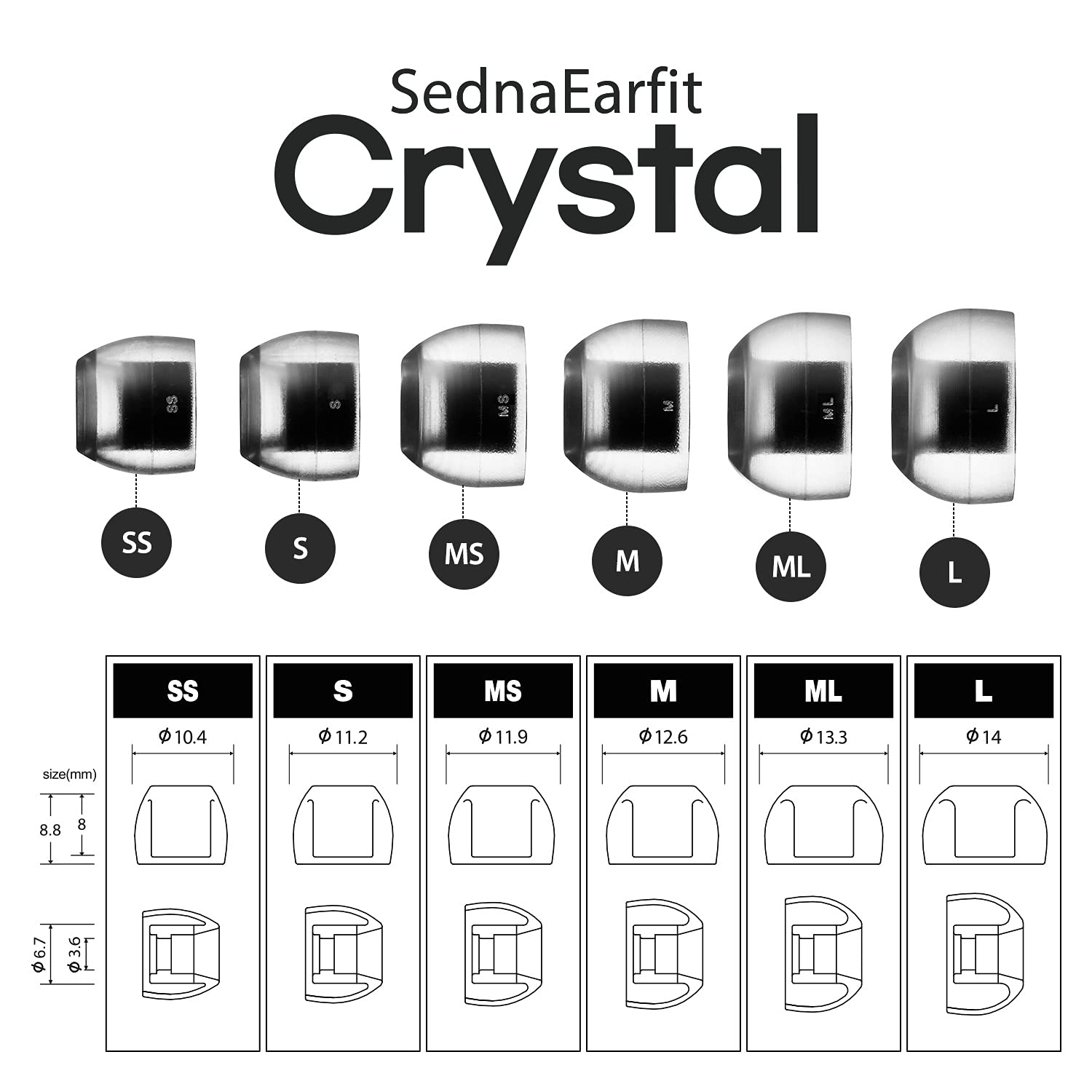 AZLA SednaEarfit Crystal